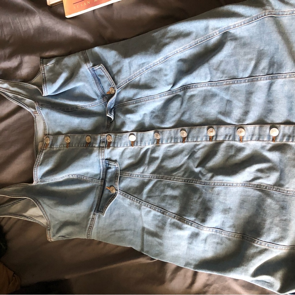 Stylish Denim Button-Up Dress